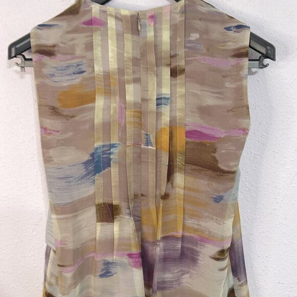 NWT Calvin Klein 100% Silk Chic Abstract Multicolor Dress Size 4 - Picture 5 of 11